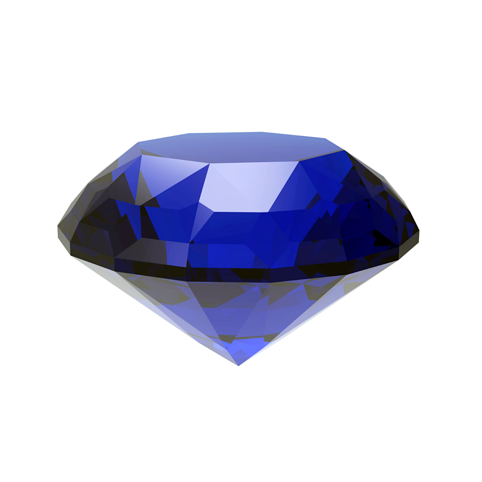 Sapphire gemstone on a white background